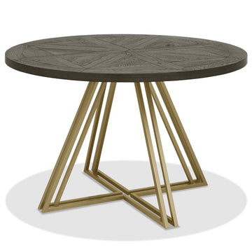 Bentley Designs Athena Fumed Oak 4 Seater Dining Table & 4 Cantilever Chairs